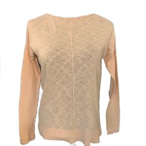 Vince. Oversized Cotton Shirt | Long Sleeves | Pullover| Peach | SZ X-Small